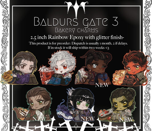 Baldur's gate 3 Bakery rainbow charms!
