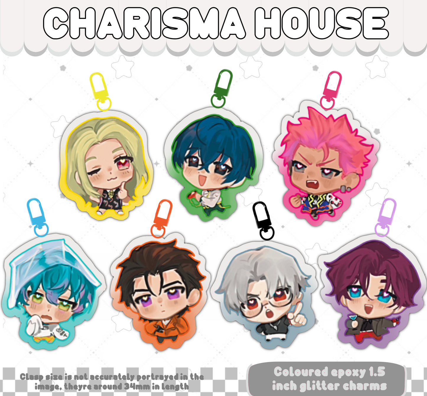 CHARISMA HOUSE | Mini gummy charms | double sided gradient colour acrylic epoxy charms |