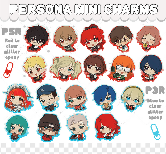 PERSONA 3 AND 5 mini charms | P3R | P5R | PREORDER